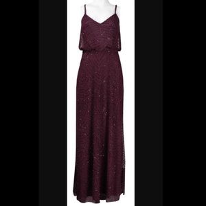 Adrianna Papell Beaded Blouson Gown